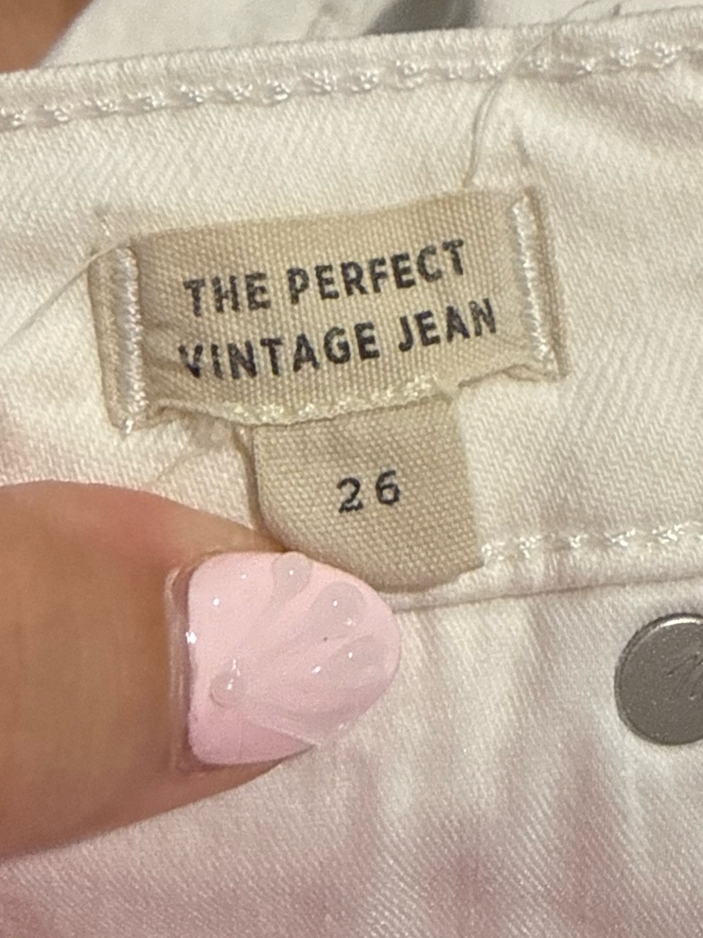 Madewell White Jeans - Size 26